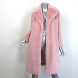 Alice + Olivia Foster Faux Fur Coat Shell Pink Size Extra Small NEW