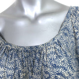 Natalie Martin Marina Ruffle Mini Dress Blue Printed Silk One Size