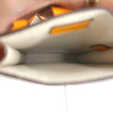 Moreau Paris Vertical Phone Pouch Marigold Canvas & Leather Crossbody Bag NEW