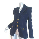 Veronica Beard Anoki Denim Dickey Jacket Dark Oxford Stretch Cotton Size 4