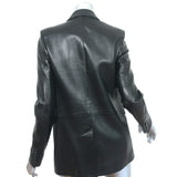 Saint Laurent Leather Blazer Black Size 38 One-Button Jacket
