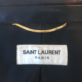 Saint Laurent Leather Blazer Black Size 38 One-Button Jacket