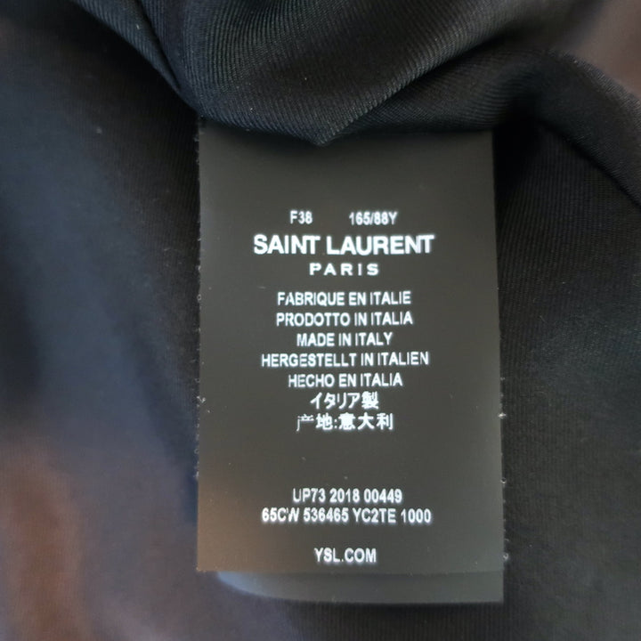 Saint Laurent Leather Blazer Black Size 38 One-Button Jacket