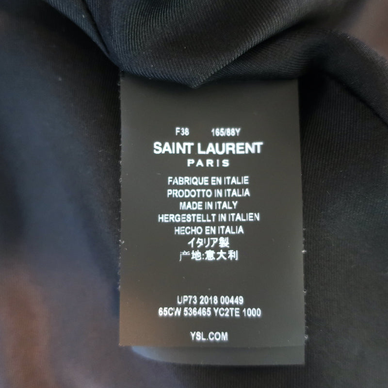 Saint Laurent Leather Blazer Black Size 38 One-Button Jacket