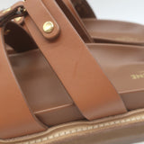 Celine Tippi Slide Sandals Brown Leather Size 36 US 7