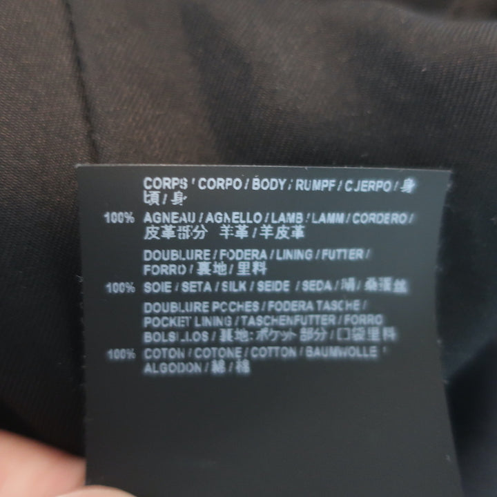 Saint Laurent Leather Blazer Black Size 38 One-Button Jacket