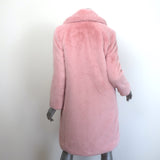 Alice + Olivia Foster Faux Fur Coat Shell Pink Size Extra Small NEW