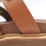 Celine Tippi Slide Sandals Brown Leather Size 36 US 7