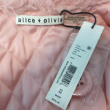 Alice + Olivia Foster Faux Fur Coat Shell Pink Size Extra Small NEW