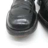 Salvatore Ferragamo Gancini Loafers Black Polished Leather Size 9