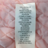 Alice + Olivia Foster Faux Fur Coat Shell Pink Size Extra Small NEW