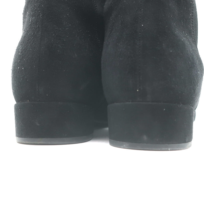 Prada Chelsea Boots Black Suede Size 37.5 Flat Ankle Boots