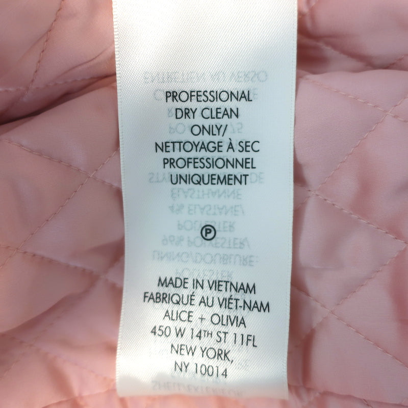 Alice + Olivia Foster Faux Fur Coat Shell Pink Size Extra Small NEW