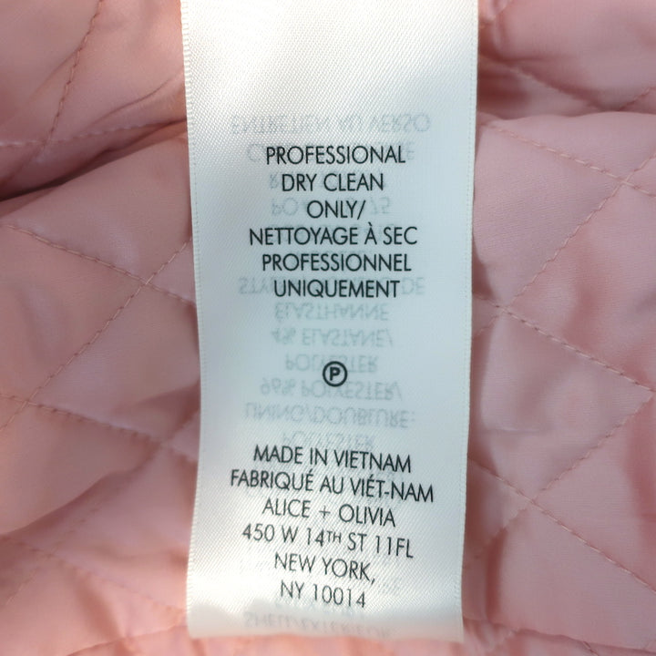 Alice + Olivia Foster Faux Fur Coat Shell Pink Size Extra Small NEW