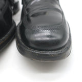 Salvatore Ferragamo Gancini Loafers Black Polished Leather Size 9