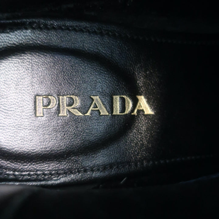 Prada Chelsea Boots Black Suede Size 37.5 Flat Ankle Boots