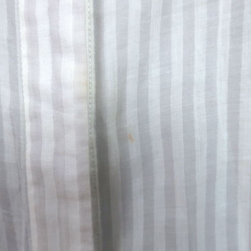 Elizabeth and James Striped Button Down Shirt White/Light Gray Cotton Size Small