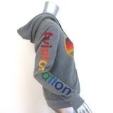 Aviator Nation Classic Logo Hoodie Gray Fleece Size Small