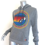 Aviator Nation Classic Logo Hoodie Gray Fleece Size Small