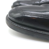 Salvatore Ferragamo Gancini Loafers Black Polished Leather Size 9