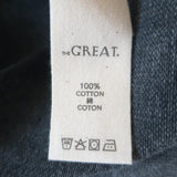 THE GREAT Western Snap-Front Shirt Gray Cotton Size 1 Long Sleeve Top