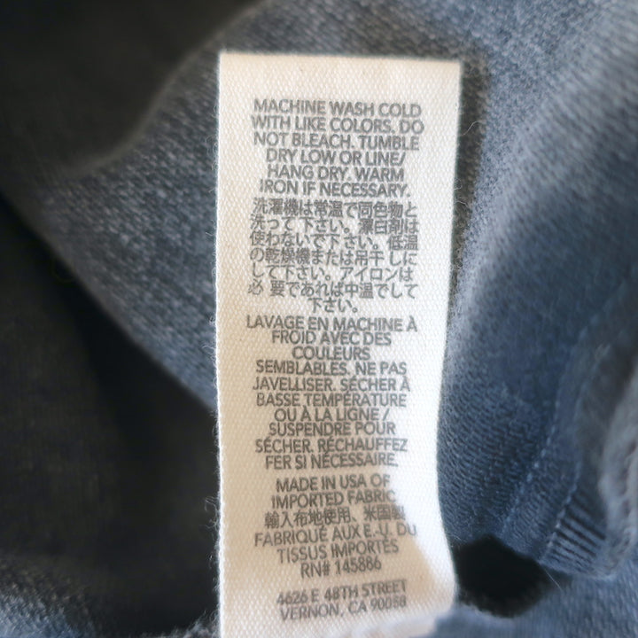 THE GREAT Western Snap-Front Shirt Gray Cotton Size 1 Long Sleeve Top