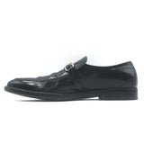 Salvatore Ferragamo Gancini Loafers Black Polished Leather Size 9