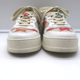Gucci Dali platform sneakers, white leather with GG embroidery, authentic pre-owned