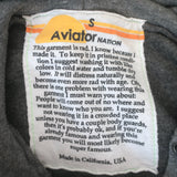 Aviator Nation Classic Logo Hoodie Gray Fleece Size Small