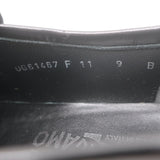 Salvatore Ferragamo Gancini Loafers Black Polished Leather Size 9