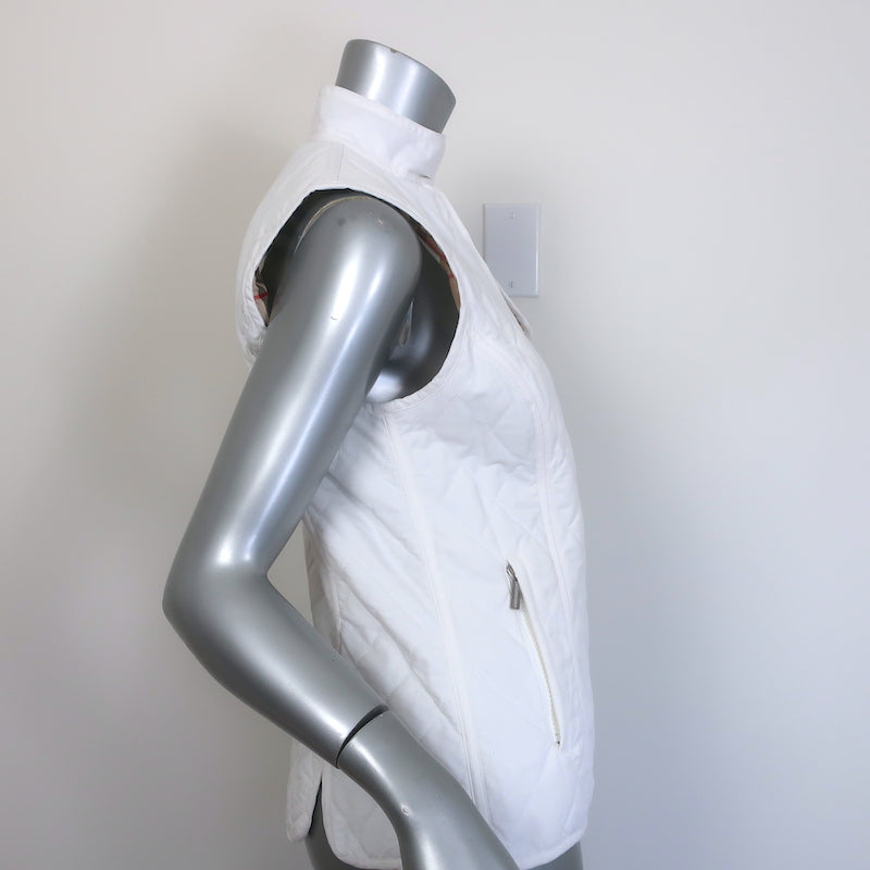 Burberry Golf Quilted Puffer Vest White Size Small