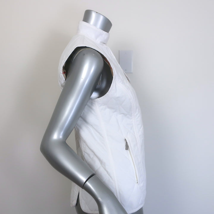 Burberry Golf Quilted Puffer Vest White Size Small
