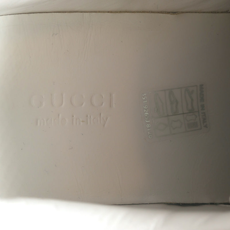 Gucci Dali GG-embroidered platform sneakers in white leather, authentic pre-owned with gentle wear (EU 38)