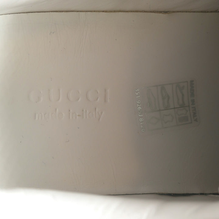Gucci Dali GG-embroidered platform sneakers in white leather, authentic pre-owned with gentle wear (EU 38)