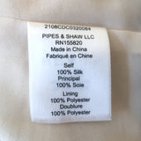 Veronica Beard Delray Long Sleeve Mini Dress Cream/Multi Printed Silk Size 2