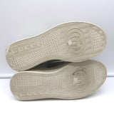 Here are three optimized alt tag options (each under 125 characters): 1) Gucci Dali GG-embroidered platform sneakers in white leather, authentic pre-owned, gently worn 2) Gucci Dali white leather platform sneakers with GG embroidery, pre-owned, gently worn, EU 38 3) Gucci white leather Dali platform sneakers, GG embroidery; pre-owned and authenticated, gently worn Would you like a single preferred version saved to the product image or more variations?