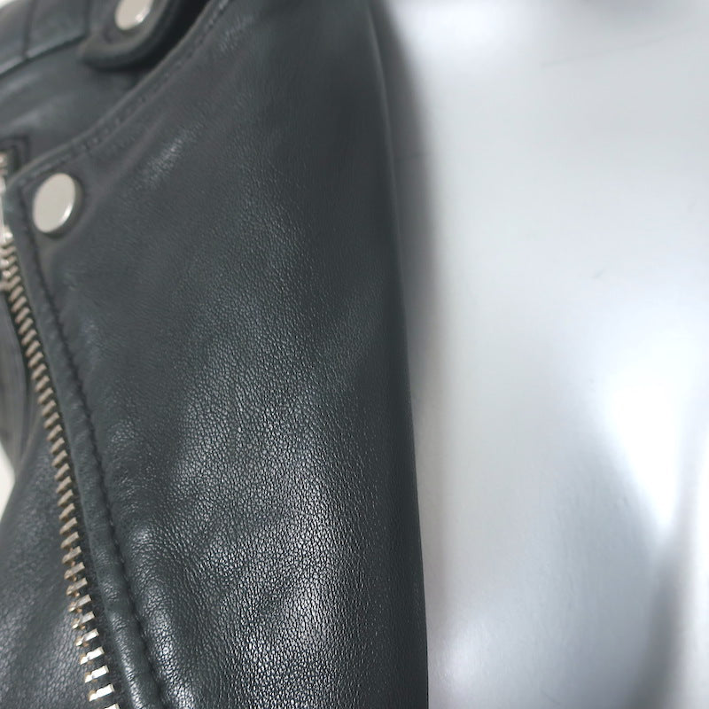 AllSaints Papin Leather Biker Jacket Black Size US 0