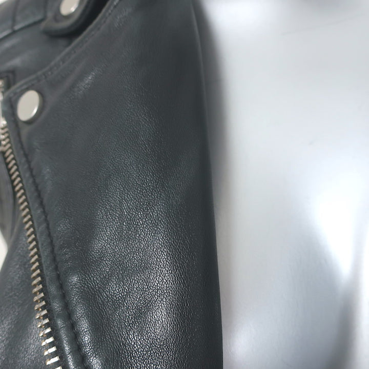 AllSaints Papin Leather Biker Jacket Black Size US 0