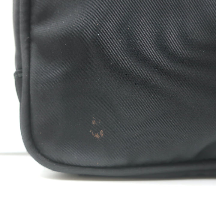 Prada Tessuto Mini Camera Crossbody Bag Black Nylon &amp; Saffiano Leather Clutch