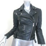 AllSaints Papin Leather Biker Jacket Black Size US 0