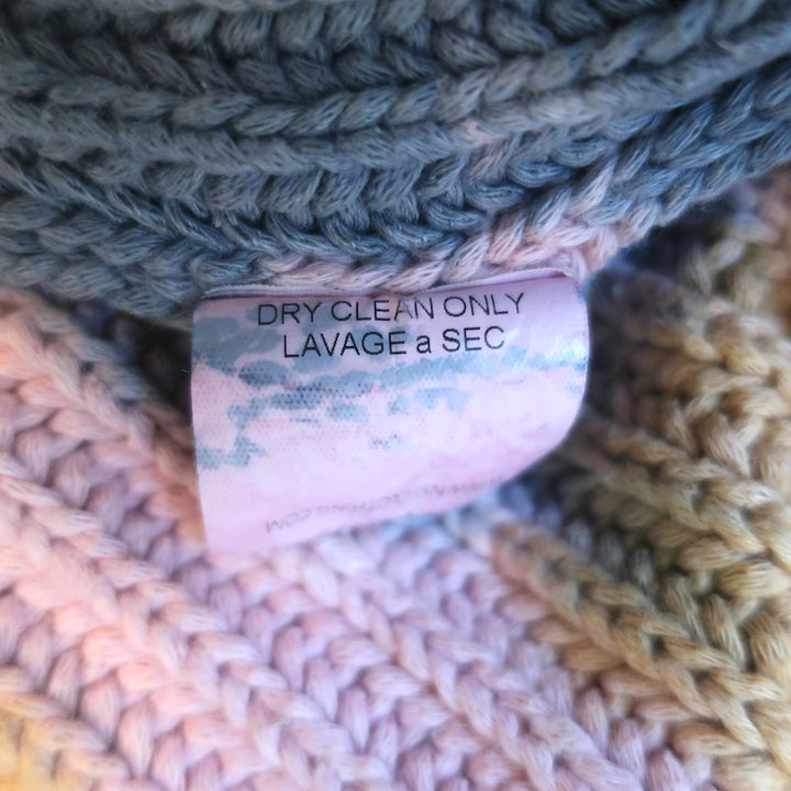NSF Tie Dye Cardigan Birdie Pink Cotton-Blend Size Petite Open Front Sweater