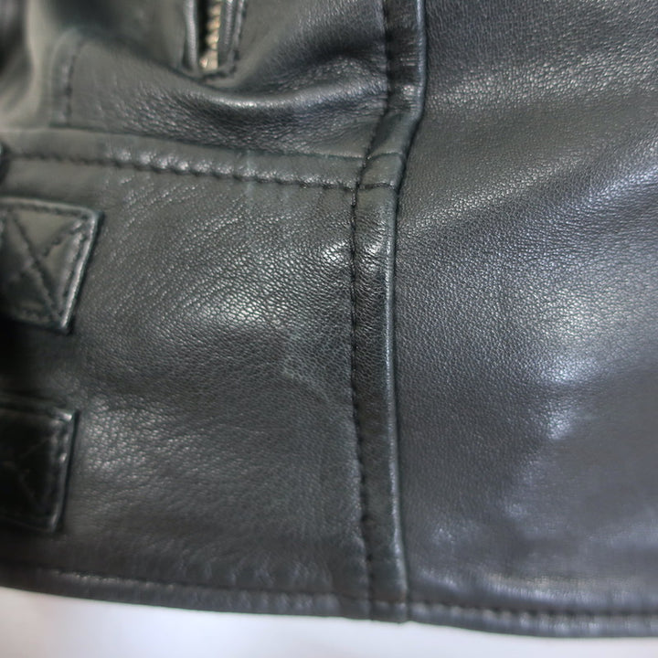 AllSaints Papin Leather Biker Jacket Black Size US 0