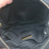 Prada Tessuto Mini Camera Crossbody Bag Black Nylon & Saffiano Leather Clutch