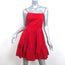 Andres Otalora Marbella Open-Back Mini Dress Red Cotton Size 2 NEW