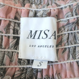 MISA Geroux Off the Shoulder Mini Dress Pink Floral Print Size Small