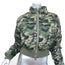NSF Puffer Jacket Green Camo Print Size Small Cropped Bomber