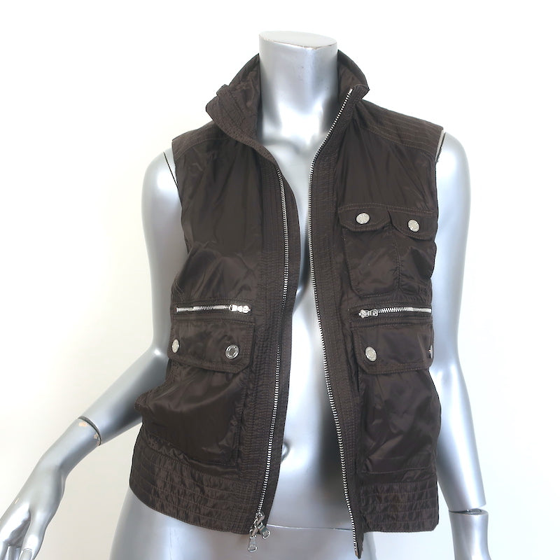 Ralph Lauren Golf Vest Dark Brown Nylon Size Small