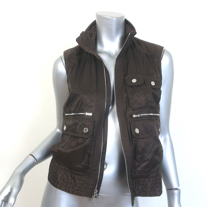Ralph Lauren Golf Vest Dark Brown Nylon Size Small