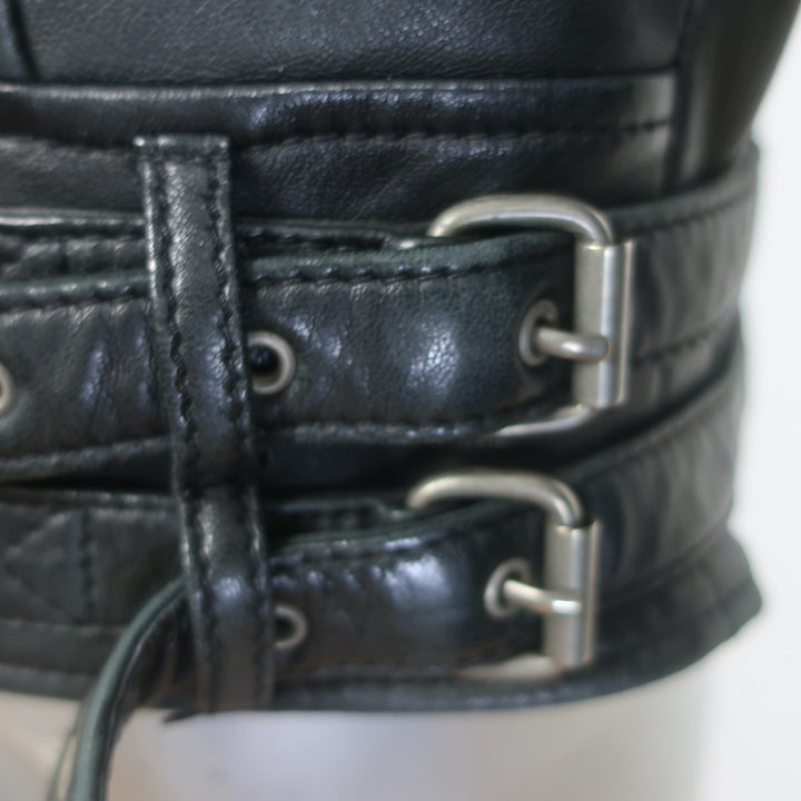 AllSaints Papin Leather Biker Jacket Black Size US 0