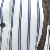 Loewe Striped Patchwork Shirt White/Multi Size Extra Small Long Sleeve Top